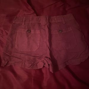 Red anthropologie shorts